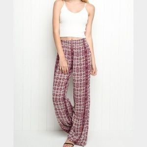 Brandy Melville “Alexah” Boho Printed Pants